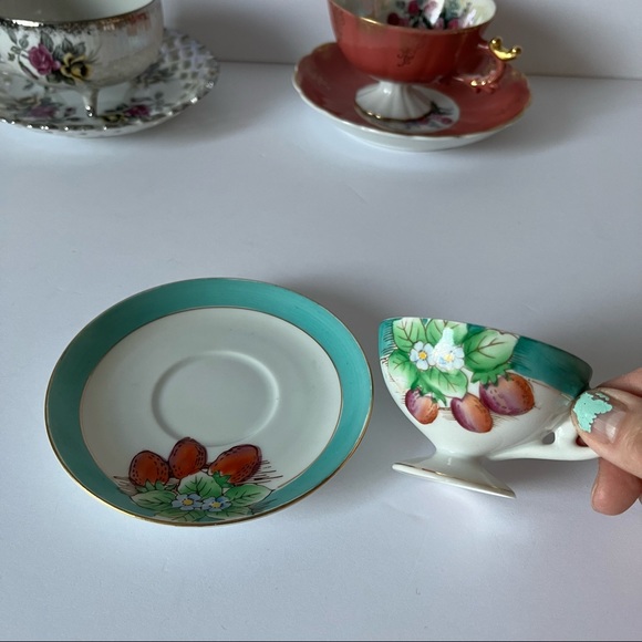 Vintage Espresso Teacup Matching Saucer - Picture 8 of 9